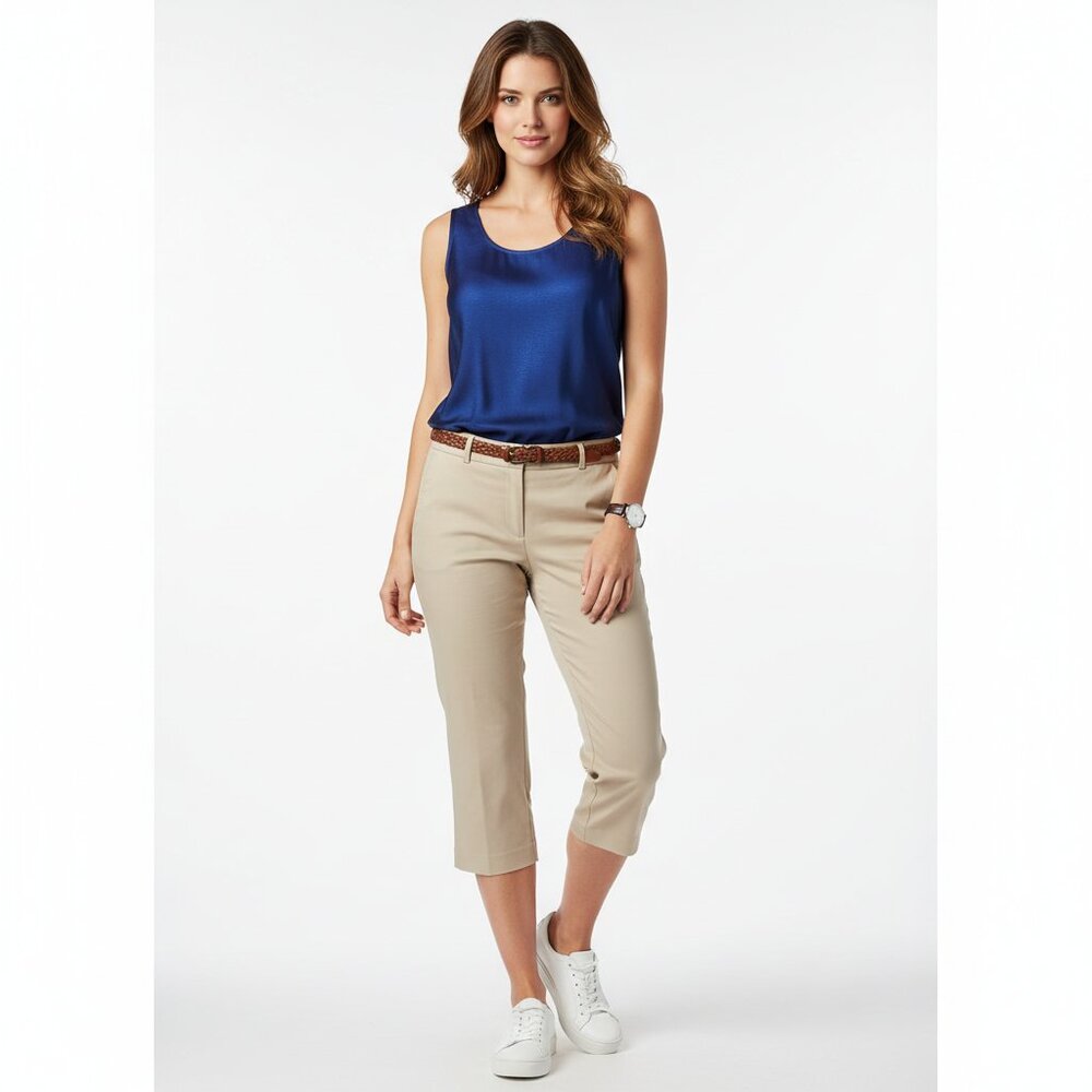 NWT CATO Khaki Sportswear Capri Pants, Sz 10 Ideal for Spring & Summer